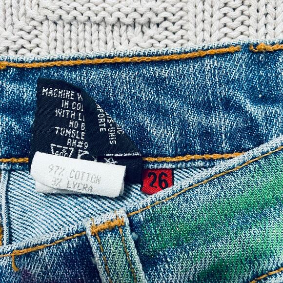 Red Engine painted flare jeans - Picture 5 of 12